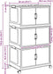 vidaXL - Opbergbox - stapelbaar - met - wielen - 3-laags - 75 - L - 64x39,5x110,5 - cm