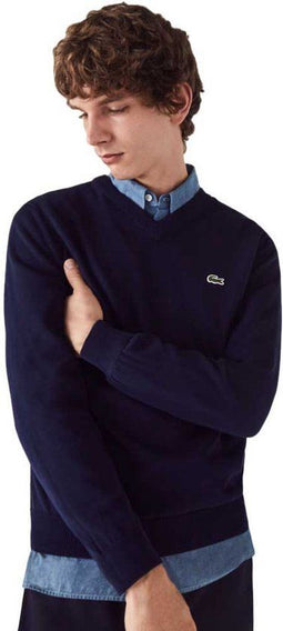 Lacoste Organisch Katoen V-hals Trui - Sporttruien - navy (marineblauw) - Mannen