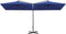 vidaXL - Parasol - dubbel - met - stalen - paal - 600x300 - cm - azuurblauw