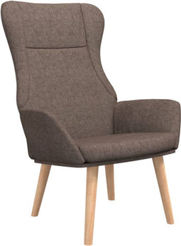 vidaXL Relaxstoel stof taupe