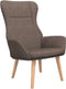 vidaXL Relaxstoel stof taupe