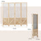 Coast Inklapbare Houten Kamerverdeler - 4-Delig - 151 x 144 cm - Naturel
