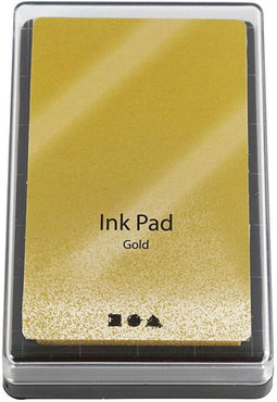 Stempelinkt, goud, H: 2 cm, afm 9x6 cm, 1 stuk