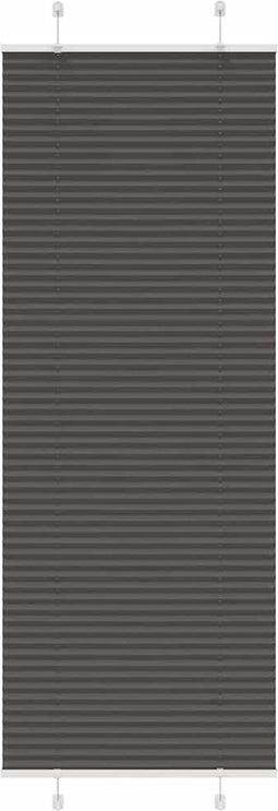vidaXL - Plissé - rolgordijn - 80x200 - cm - stofbreedte - 79,4 - cm - polyester - zwart