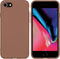 iMoshion Hoesje Geschikt voor iPhone SE (2022) / SE (2020) / 8 / 7 Hoesje Siliconen - iMoshion Color Backcover - bruin