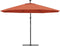 vidaXL - Zweefparasol - met - LED-verlichting - 350 - cm - terracottakleurig