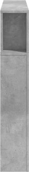 Hoofdeinde met LED 120x18,5x103,5 cm bewerkt hout betongrijs