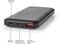 Nedis UPBKPD10000BK - Powerbank 10000 mAh - USB-C PD 2.0 18W - Zwart