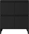 vidaXL - Dressoir - 60x35x70 - cm - bewerkt - hout - zwart