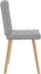 vidaXL - Eetkamerstoelen - 2 - st - stof - wolk - grijs