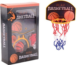 Johntoy Mini Basketbalspel - Basketbalring met bord en zuignappen - Multicolor