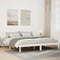 vidaXL - Bedframe - extra - lang - zonder - matras - grenenhout - wit - 180x210 - cm