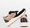 PS Poelman Carocel - Lage Sneakers - Imitatie Leren Suedè met Beige Profielzool - Zwart Rose Goud - Maat 39