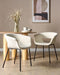Set van 2 eetkamerstoelen ELMA Bouclé Gebroken wit