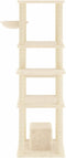 vidaXL - Kattenmeubel - met - sisal - krabpalen - 154 - cm - crèmekleurig