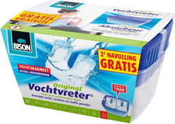 Bison Vochtvreter® - Vochtvreter 900g - 2 extra navulmagneten - Neutraal