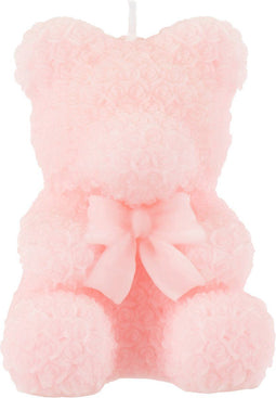 J-Line kaars Teddy Beer - roze - small - 8U