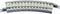 Z Rokuhan rails (met ballastbed) 7297019 Gebogen rails 26 ° 127 mm 2 stuk(s)