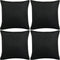 vidaXL - Kussenhoezen - linnen - look - 50 - x - 50 - cm - antraciet - 4 - stuks
