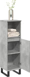 vidaXL - Badkamerkast - 30x30x100 - cm - bewerkt - hout - betongrijs