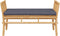 vidaXL - Ligbank - met - Kussen - 110 - cm - Bamboe