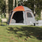 vidaXL - Familietent - iglo - 6-persoons - waterdicht - grijs - en - oranje