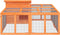 vidaXL - Konijnenhok - 144x123x67,5 - cm - massief - grenenhout - bruin