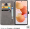 iMoshion Hoesje Geschikt voor Xiaomi 12T Pro / 12T Hoesje Met Pasjeshouder - iMoshion Mandala Bookcase - Grijs