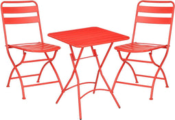 Mica Decorations Evita Bistroset - Set van 3 - Inklapbaar - Rood (set van 3)