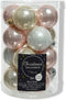 Kerstbal glas d3.5 cm zachtroze 16st kerst