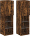 vidaXL - Tv-meubels - LED-verlichting - 2 - st - 30,5x30x102 - cm - gerookt - eiken