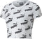 PUMA Amplified AOP Fitted Tee - Dames Shirt - Katoen 95% - Puma White