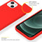 Accezz Liquid Silicone Backcover iPhone 13 Mini - Schokabsorberend - Rood