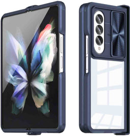 imoshion Hoesje Geschikt voor Samsung Galaxy Z Fold 4 Hoesje - imoshion Camslider Backcover - Donkerblauw