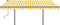 vidaXL - Luifel - automatisch - met - LED - en - windsensor - 4x3 - m - geel - en - wit