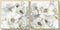 Schilderij DKD Home Decor 80 x 4 x 80 cm Blommor Shabby Chic (2 Stuks)