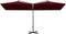 vidaXL - Parasol - dubbel - met - stalen - paal - 600x300 - cm - bordeauxrood