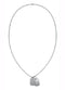 Tommy Hilfiger - SS Mini Pave Dog tag Necklace - Edelstaal - Zilver
