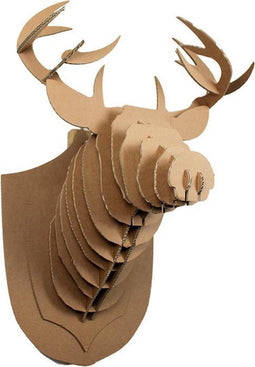 Decoratie - Kartonnen Dierenkop - Rendier - Kerstcadeau Wanddecoratie - Hobbykarton - KarTent