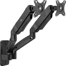 Maclean MC-988 - Monitorbeugel voor 2 monitoren - 17-32 inch - max. 9kg - mechanische veer - zwart