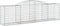 vidaXL - Schanskorven - 4 - st - gewelfd - 300x50x80/100 - cm - gegalvaniseerd - ijzer