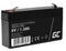 Green Cell AGM13 - Accu 6V 1.3Ah - Lood-zuur - Zwart