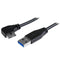Startech.com USB 3.0 Micro kabel haaks links 1m - Slank en flexibel - Zwart