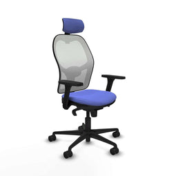 Piqueras y Crespo 3D036N2 - Bureaustoel - Verstelbare hoofdsteun en hoogte - Licht Blauw