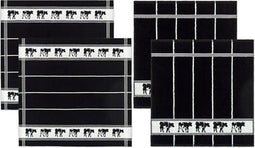 DDDDD Theedoeken en Keukendoeken Set - Zwart Bont - 2x Theedoek + 2x Keukendoek - Zwart/Wit (2 stuks)