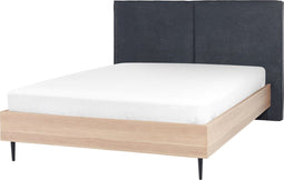 IZERNORE - Bed - Donkergrijs - 140 x 200 cm - Stof