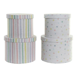 Set decoratieve dozen DKD Home Decor 774252 Wit Multicolour Karton 29 x 29 x 22 cm