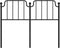 vidaXL - Hoofdbord - 120 - cm - metaal - zwart