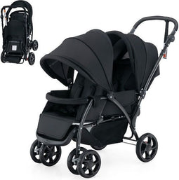 Coast BC10248DK - Tweelingwagen - Inklapbaar - Verstelbare rugleuning - Zwart