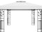 vidaXL - Prieel - met - dubbel - dak - 3x4 - m - wit